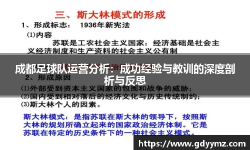 成都足球队运营分析：成功经验与教训的深度剖析与反思