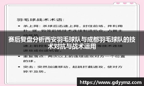 赛后复盘分析西安羽毛球队与成都羽毛球队的技术对抗与战术运用