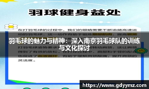 羽毛球的魅力与精神：深入南京羽毛球队的训练与文化探讨